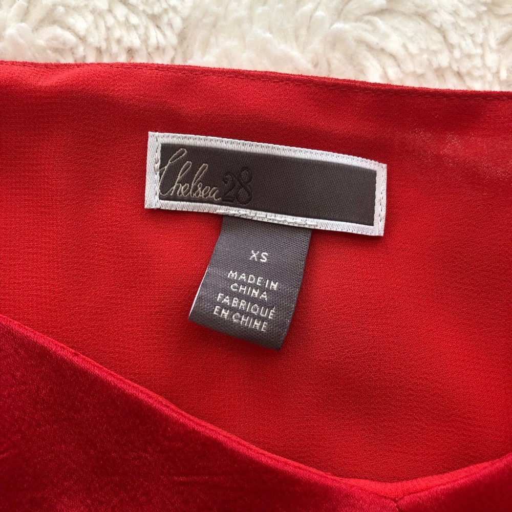 Chelsea 28 Red Ruffle Blouse - Picture 2 of 2